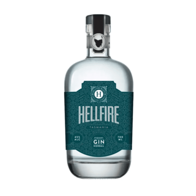 Hellfire Bluff Piquant Gin: Spicy, Herbaceous with Tasmanian Pepper and Lemongrass.