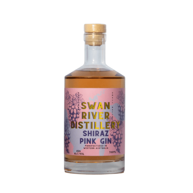 Swan River Distillery Shiraz Pink Gin Crafted with Shiraz wine barrels - 700ml