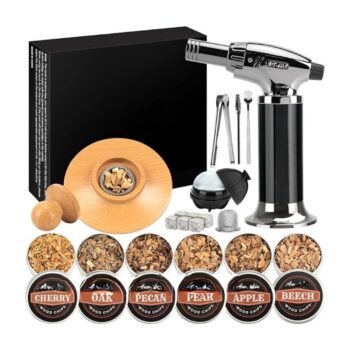 Cocktail Smoker Kit with Torch: 6 Wood Flavors