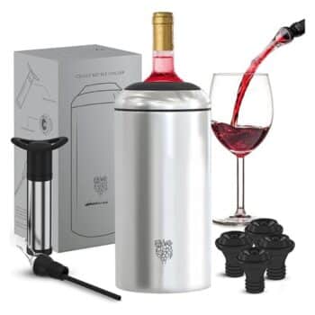 Iceless Wine Chiller Set: Cool, Aerate & Preserve